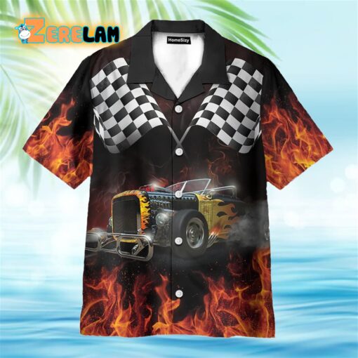 Hot Rod Car Racing Hawaiian Shirt