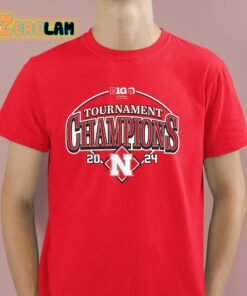 Huskers 2024 Big Ten Baseball Conference Tournament Champions Curveball Break Shirt 8 1