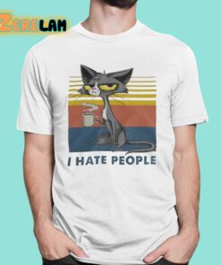 I Hate People Coffee Cat Shirt 1 1