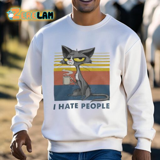 I Hate People Coffee Cat Shirt