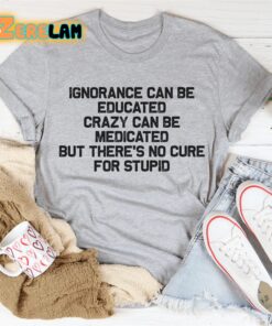 Ignorance can be educated crazy can be medicated but there’s no cure for stupid shirt