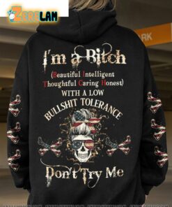 Im A B Dont Try Me Skull Hoodie 1