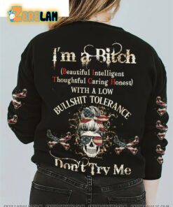 Im A B Dont Try Me Skull Hoodie 3