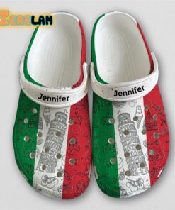 Italy Flag Clogs Crocs