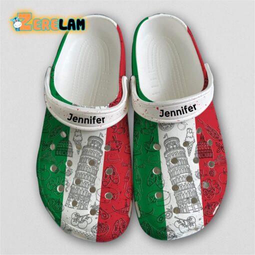 Italy Flag Clogs Crocs