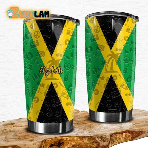 Jamaica Flag And Symbols Tumbler