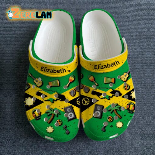 Jamaica Flag Symbols Clogs Crocs