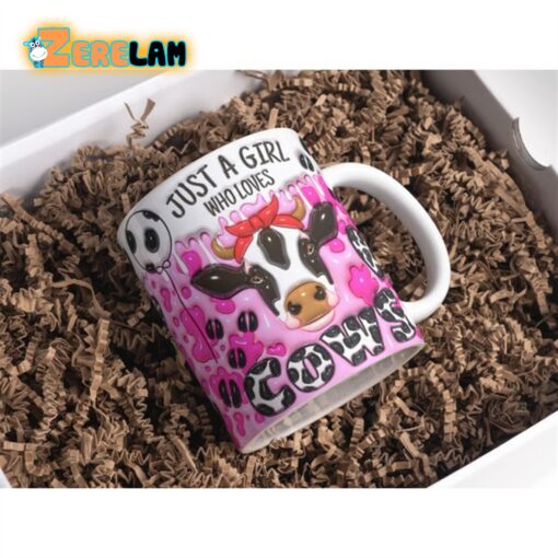 Just A Girl Who Loves Cows Inflated Mug