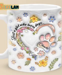 Just A Girl Who Loves Dogs Inflated Mug