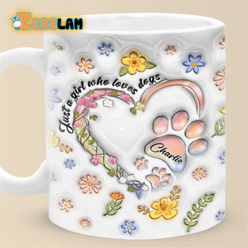 Just A Girl Who Loves Dogs Inflated Mug