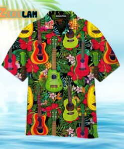 King Kameha Ukulele Music Instrument Tropical Hawaiian Shirt