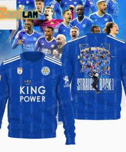 Leicester City Straight Back EFL 23 24 Championship Winners Hoodie 3
