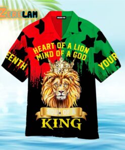 Lion Juneteenth Heart Of Lion Mind Of The God Hawaiian Shirt