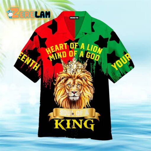 Lion Juneteenth Heart Of Lion Mind Of The God Hawaiian Shirt