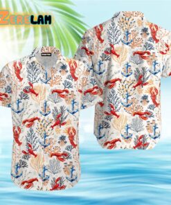 Lobster Anchor Seaweed Hawaiian Shirt