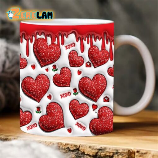 Love Hearts Xoxo Inflated Mug