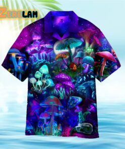 Magic Mushrooms Forest Hippie Hawaiian Shirt