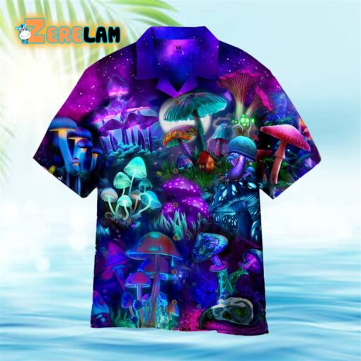 Magic Mushrooms Forest Hippie Hawaiian Shirt