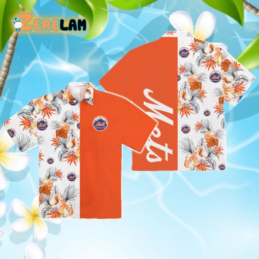 Mets Tropical Pattern Hawaiian Shirt