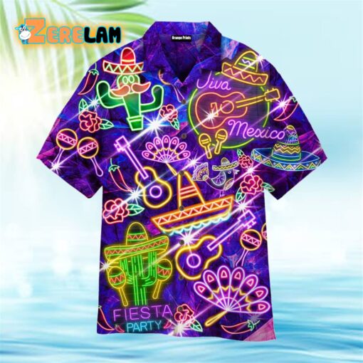 Mexican Neon Hawaiian Shirt