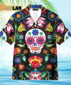 Mexican Sugar Skull Tropical Hawaiian Shirt