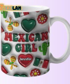 Mexico Mexican Girl Coffee Inflated Mug