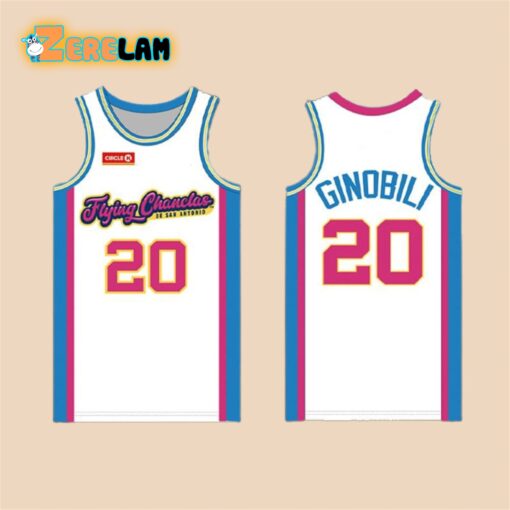 Missions Manu Ginobili White Flying Chanclas Basketball Jersey Giveaway 2024