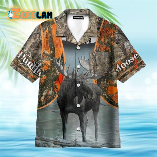 Bold Moose Hunting Hawaiian Shirt