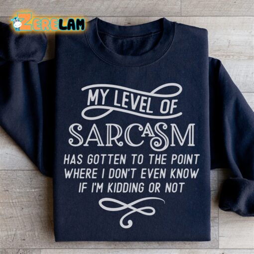 My level of Sarcasm has gotten to the point where i don’t even know if I am kidding or not sweatshirt