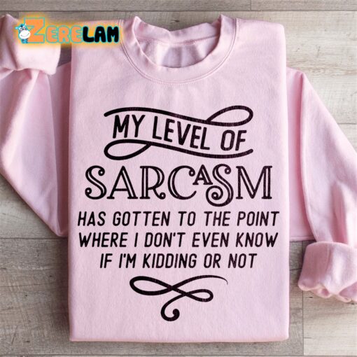 My level of Sarcasm has gotten to the point where i don’t even know if I am kidding or not sweatshirt