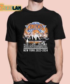 NY Knicks 2023 2024 Team Player Name Skyline Shirt 1 1