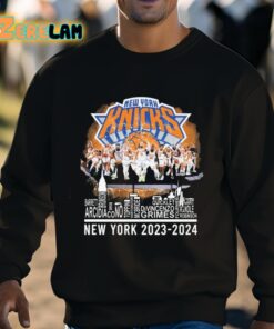 NY Knicks 2023 2024 Team Player Name Skyline Shirt 3 1