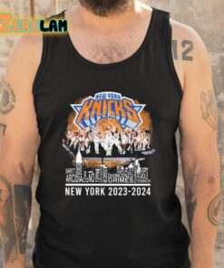 NY Knicks 2023 2024 Team Player Name Skyline Shirt 5 1