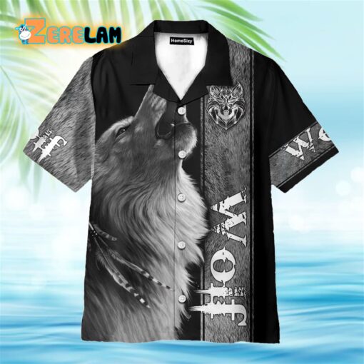 Wolf Native American Hawaiian Shirt