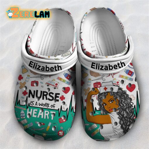 Nurse Is A Work Of Heart Clogs Crocs