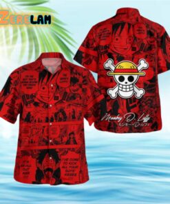 One Piece Luffy Skull Hawaiian Shirt