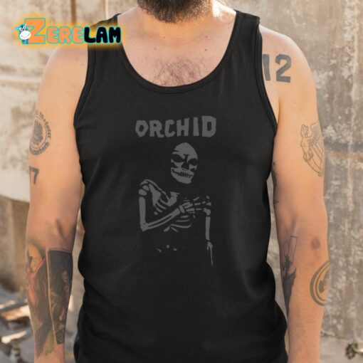 Orchid Chaos Skeleton Silver Shirt