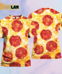 Pepperoni Pizza Costume All Over Adult Shirt