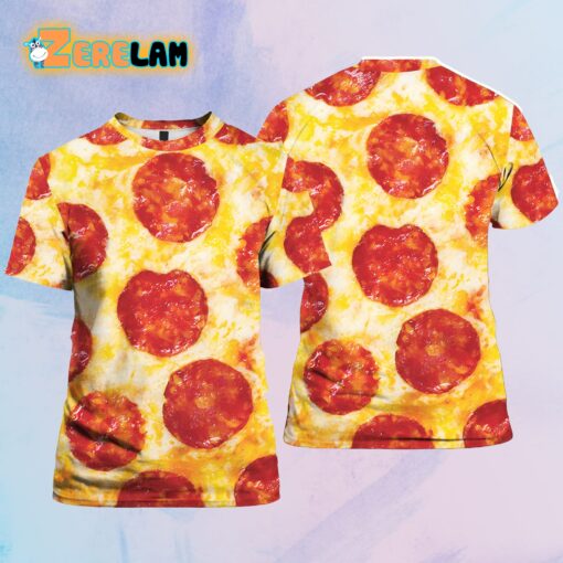 Pepperoni Pizza Costume All Over Adult Shirt