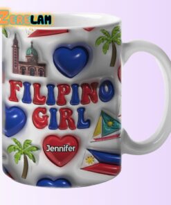 Philippines Filipino Girl Inflated Mug