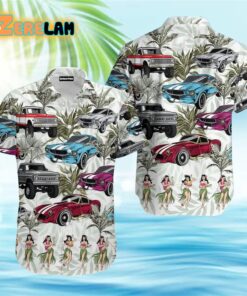 Pick Up Trucks And Muscle Cars Hawaiian Shirt