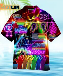 Pride Bar Crawl Neon Style Love Is Love Pride Month Hawaiian Shirt