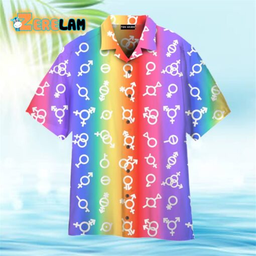 Pride Month Flag LGBT Rainbow Gender Hawaiian Shirt