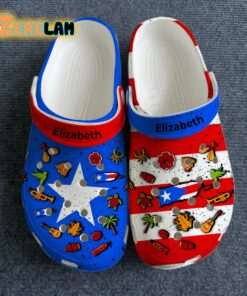 Puerto Rican Flag Symbols Clogs Crocs