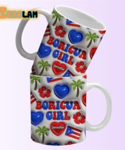 Puerto Rico Boricua Girl Inflated Mug