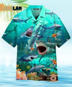 Shark War Under The Ocean Hawaiian Shirt