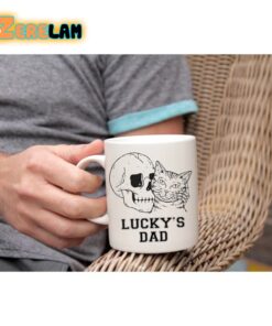 Skull and Cat Lucky’s Dad Mug Father Day