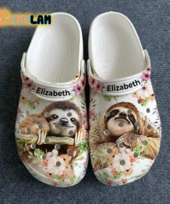 Sloth Flower Clogs Crocs