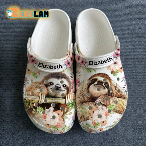 Sloth Flower Clogs Crocs