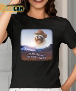 Snazzy Seagull Rootin Shootin But Mostly Tootin Raccoon Cowboy Shirt 2 1